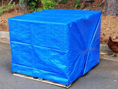 Blue tarp